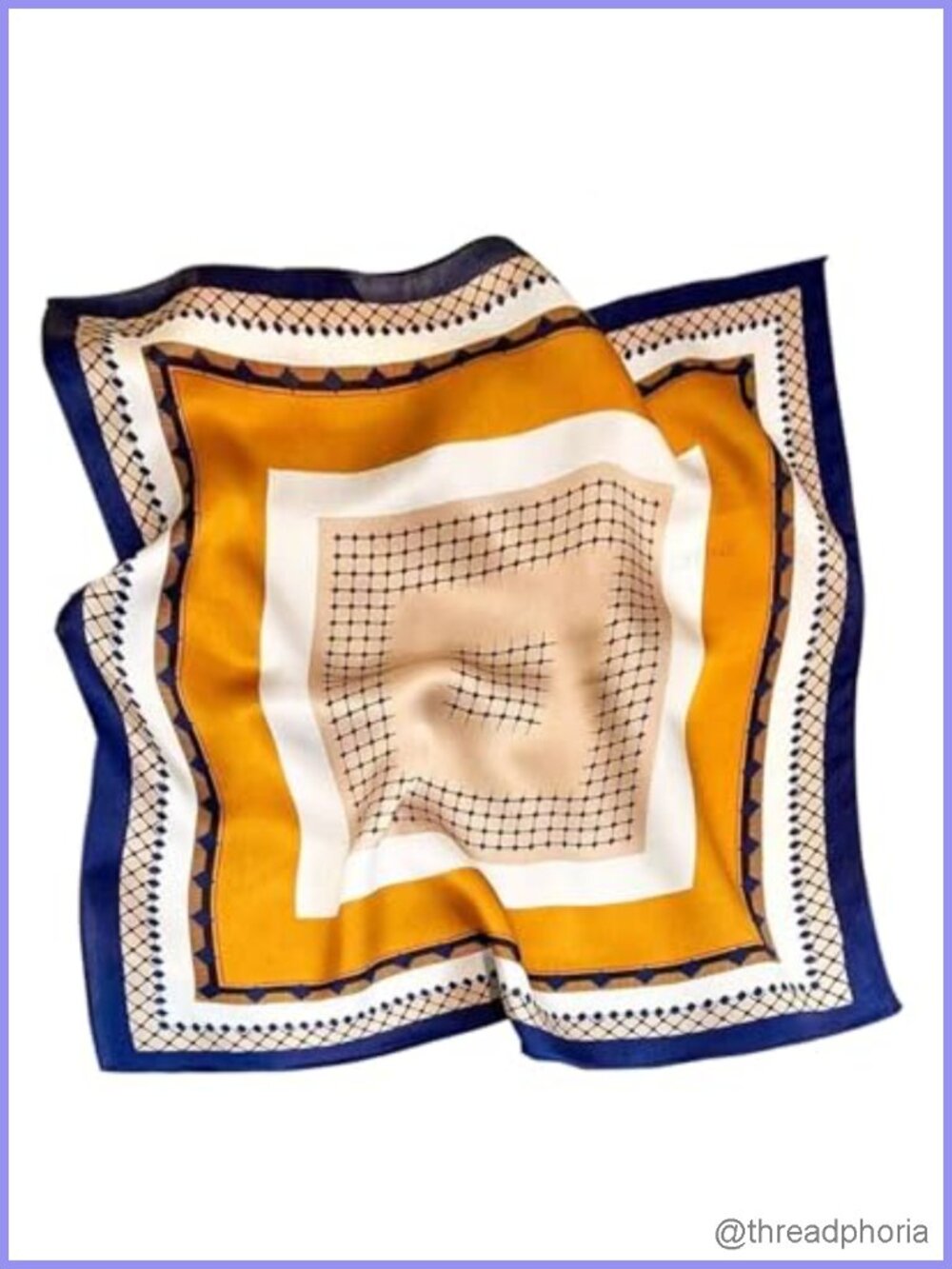 Large Square Satin Head Scarf for Women, Lightweight 35x35 Silk-Soft Wrap, Neck
